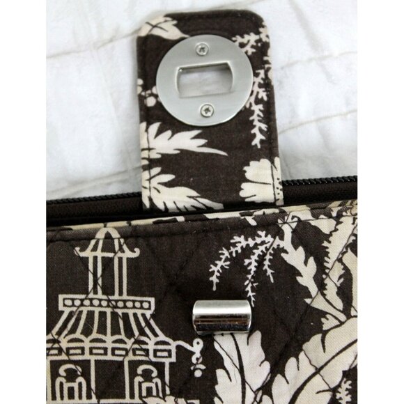 Vera Bradley Imperial Toile Retired Pattern Shoulder Tote Bag Purse Wallet Brow - Picture 9 of 11